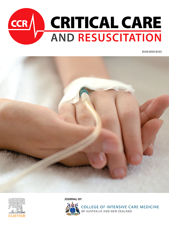 Go to journal home page - Critical Care and Resuscitation